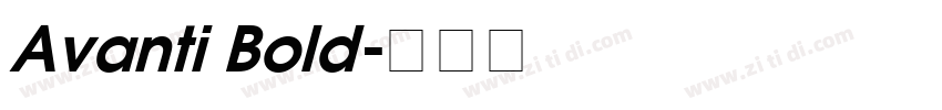 Avanti Bold字体转换
